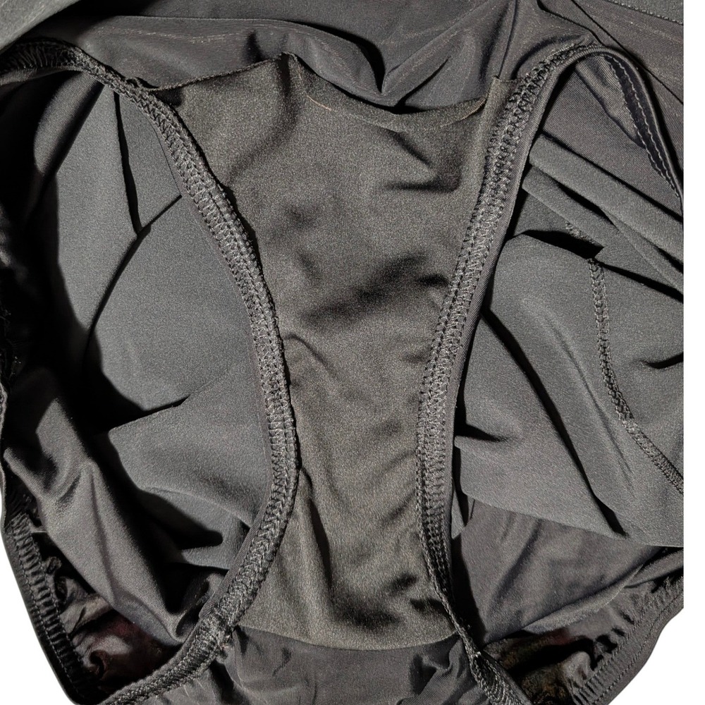 Lands' End Womens Black Active Shorts Size 14W Drawstring Pockets Liner - Picture 3 of 4